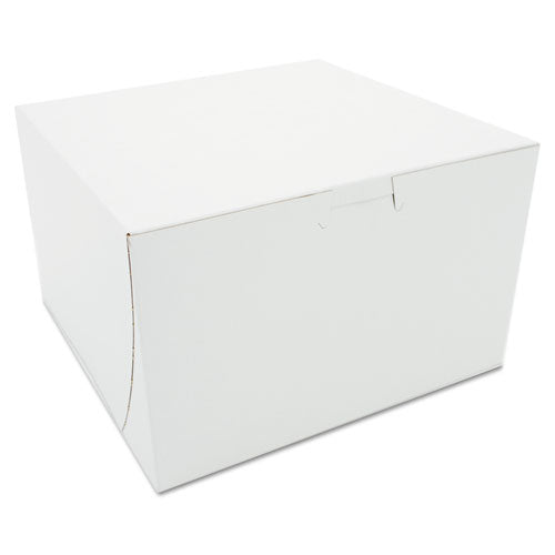 SCT® wholesale. Tuck-top Bakery Boxes, 8 X 8 X 5, White, 100-carton. HSD Wholesale: Janitorial Supplies, Breakroom Supplies, Office Supplies.
