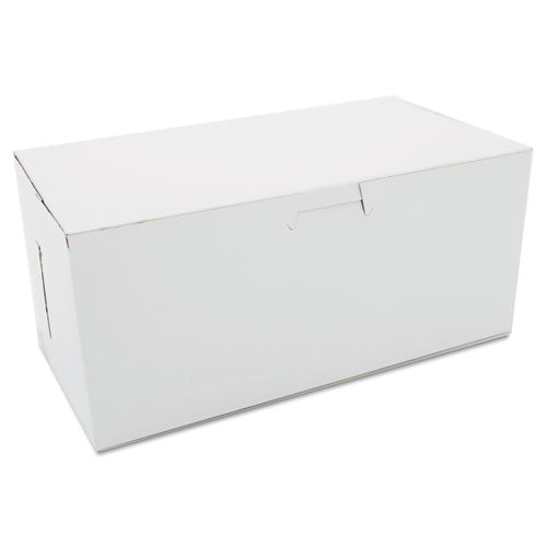 SCT® wholesale. Non-window Bakery Boxes, 9 X 5 X 4, White, 250-carton. HSD Wholesale: Janitorial Supplies, Breakroom Supplies, Office Supplies.
