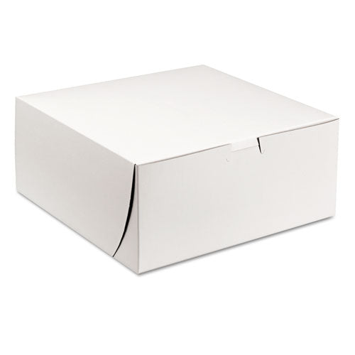 SCT® wholesale. Tuck-top Bakery Boxes, 9 X 9 X 4, White, 200-carton. HSD Wholesale: Janitorial Supplies, Breakroom Supplies, Office Supplies.
