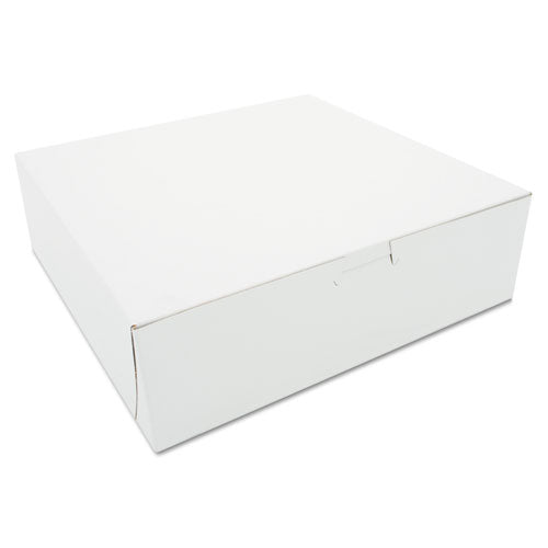 SCT® wholesale. Tuck-top Bakery Boxes, 10 X 10 X 3, White, 200-carton. HSD Wholesale: Janitorial Supplies, Breakroom Supplies, Office Supplies.