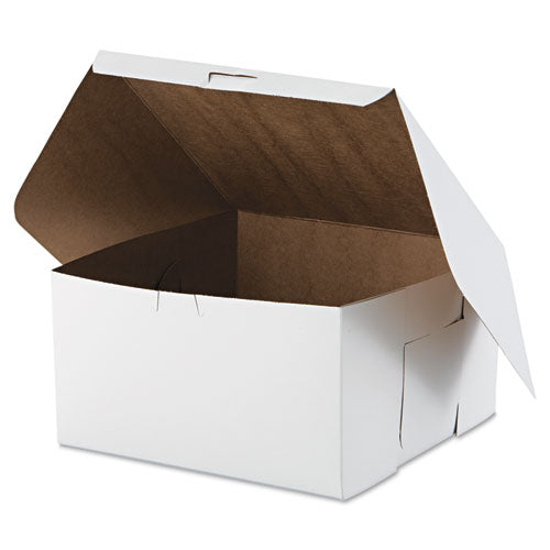 SCT® wholesale. Tuck-top Bakery Boxes, 10 X 10 X 5.5, White, 100-carton. HSD Wholesale: Janitorial Supplies, Breakroom Supplies, Office Supplies.