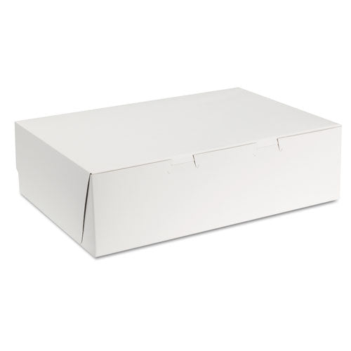 SCT® wholesale. Tuck-top Bakery Boxes, 14 X 10 X 4, White, 100-carton. HSD Wholesale: Janitorial Supplies, Breakroom Supplies, Office Supplies.