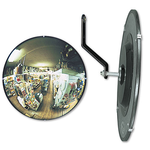See All® wholesale. 160 Degree Convex Security Mirror, 12" Diameter. HSD Wholesale: Janitorial Supplies, Breakroom Supplies, Office Supplies.