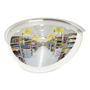 See All® wholesale. Half-dome Convex Security Mirror, 18" Diameter. HSD Wholesale: Janitorial Supplies, Breakroom Supplies, Office Supplies.
