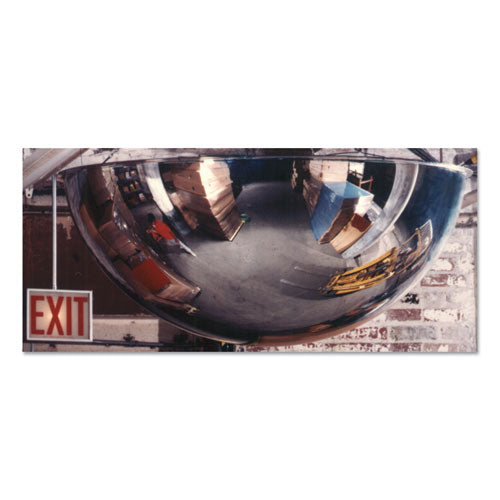 See All® wholesale. Full Dome Convex Security Mirror, 18" Diameter. HSD Wholesale: Janitorial Supplies, Breakroom Supplies, Office Supplies.