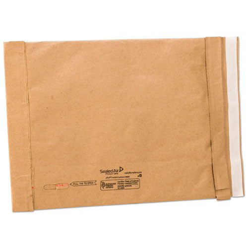 Sealed Air wholesale. Jiffy Padded Mailer, #5, Paper Lining, Self-adhesive Closure, 10.5 X 16, Natural Kraft, 25-carton. HSD Wholesale: Janitorial Supplies, Breakroom Supplies, Office Supplies.