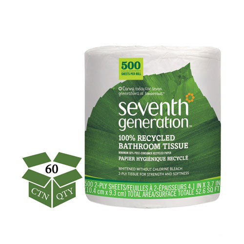 Seventh Generation® wholesale. Seventh Generation 100% Recycled Bathroom Tissue, Septic Safe, 2-ply, White, 500 Sheets-jumbo Roll, 60-carton. HSD Wholesale: Janitorial Supplies, Breakroom Supplies, Office Supplies.