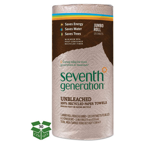 Seventh Generation® wholesale. Seventh Generation Natural Unbleached 100% Recycled Paper Kitchen Towel Rolls,11 X 9,120 Sheets-rl,30 Rl-ct. HSD Wholesale: Janitorial Supplies, Breakroom Supplies, Office Supplies.