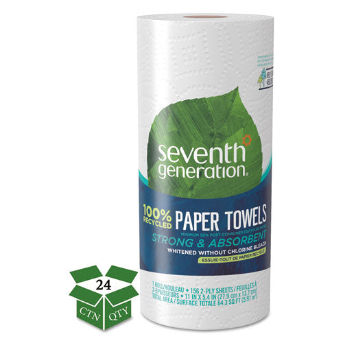 Seventh Generation® wholesale. Seventh Generation 100% Recycled Paper Kitchen Towel Rolls, 2-ply, 11 X 5.4 Sheets, 156 Sheets-rl, 24 Rl-ct. HSD Wholesale: Janitorial Supplies, Breakroom Supplies, Office Supplies.