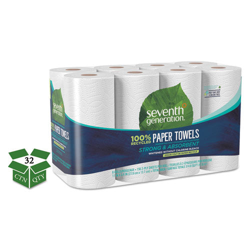Seventh Generation® wholesale. Seventh Generation 100% Recycled Paper Kitchen Towel Rolls, 2-ply, 11 X 5.4 Sheets, 156 Sheets-rl, 32rl-ct. HSD Wholesale: Janitorial Supplies, Breakroom Supplies, Office Supplies.