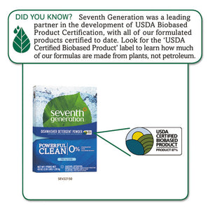 Seventh Generation® wholesale. Seventh Generation Automatic Dishwasher Powder, Free And Clear, 45oz Box, 12-carton. HSD Wholesale: Janitorial Supplies, Breakroom Supplies, Office Supplies.