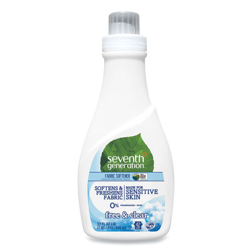 Seventh Generation® wholesale. Seventh Generation Natural Liquid Fabric Softener, Free And Clear, 42 Loads, 32 Oz Bottle, 6-carton. HSD Wholesale: Janitorial Supplies, Breakroom Supplies, Office Supplies.