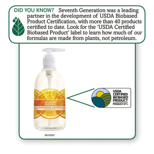 Seventh Generation® wholesale. Seventh Generation Natural Hand Wash, Mandarin Orange And Grapefruit, 12 Oz Pump Bottle, 8-carton. HSD Wholesale: Janitorial Supplies, Breakroom Supplies, Office Supplies.