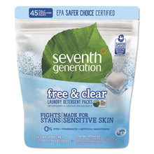 Load image into Gallery viewer, Seventh Generation® wholesale. Seventh Generation Natural Laundry Detergent Packs, Powder, Unscented, 45 Packets-pack, 8-carton. HSD Wholesale: Janitorial Supplies, Breakroom Supplies, Office Supplies.