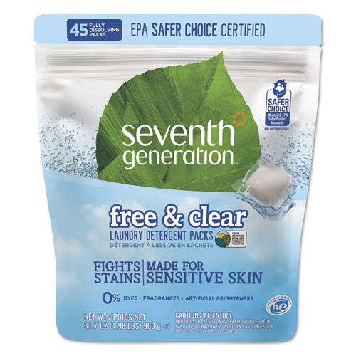 Seventh Generation® wholesale. Seventh Generation Natural Laundry Detergent Packs, Powder, Unscented, 45 Packets-pack, 8-carton. HSD Wholesale: Janitorial Supplies, Breakroom Supplies, Office Supplies.