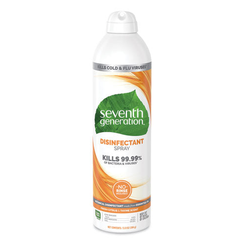 Seventh Generation® wholesale. Seventh Generation Disinfectant Sprays, Fresh Citrus-thyme, 13.9 Oz, Spray Bottle, 8-carton. HSD Wholesale: Janitorial Supplies, Breakroom Supplies, Office Supplies.