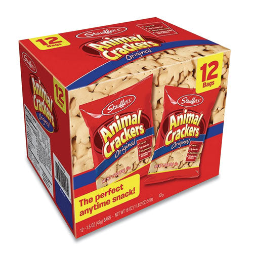 Stauffer's® wholesale. Animal Crackers, 1.5 Oz Bag, 12-box. HSD Wholesale: Janitorial Supplies, Breakroom Supplies, Office Supplies.