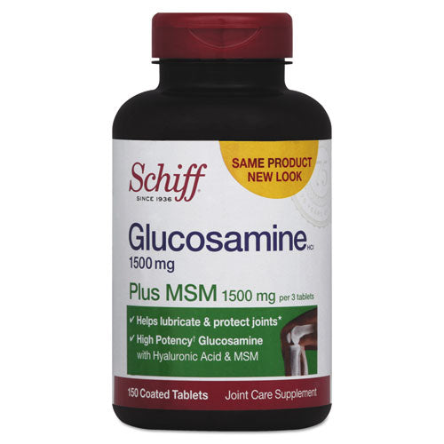 Schiff® wholesale. Glucosamine Plus Msm Tablet, 150 Count. HSD Wholesale: Janitorial Supplies, Breakroom Supplies, Office Supplies.