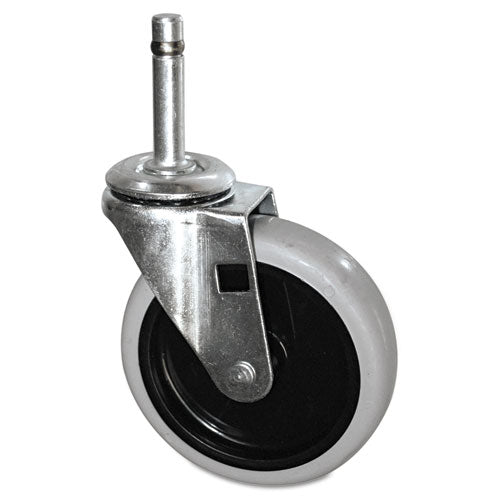 Rubbermaid® Commercial wholesale. Rubbermaid® Replacement Swivel Bayonet Casters, 4" Wheel, Thermoplastic Rubber, Black. HSD Wholesale: Janitorial Supplies, Breakroom Supplies, Office Supplies.