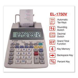 Sharp® wholesale. El-1750v Two-color Printing Calculator, Black-red Print, 2 Lines-sec. HSD Wholesale: Janitorial Supplies, Breakroom Supplies, Office Supplies.