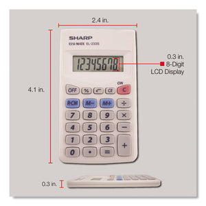 Sharp® wholesale. El233sb Pocket Calculator, 8-digit Lcd. HSD Wholesale: Janitorial Supplies, Breakroom Supplies, Office Supplies.