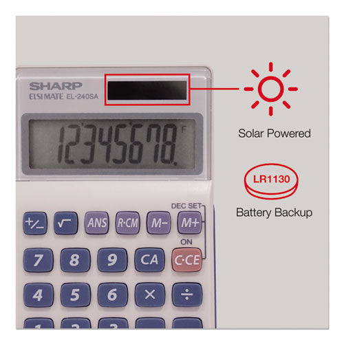 Sharp® wholesale. El240sb Handheld Business Calculator, 8-digit Lcd. HSD Wholesale: Janitorial Supplies, Breakroom Supplies, Office Supplies.