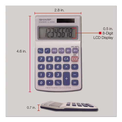 Sharp® wholesale. El240sb Handheld Business Calculator, 8-digit Lcd. HSD Wholesale: Janitorial Supplies, Breakroom Supplies, Office Supplies.