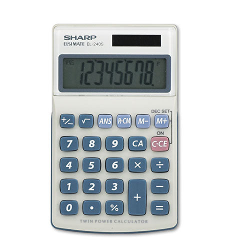 Sharp® wholesale. El240sb Handheld Business Calculator, 8-digit Lcd. HSD Wholesale: Janitorial Supplies, Breakroom Supplies, Office Supplies.