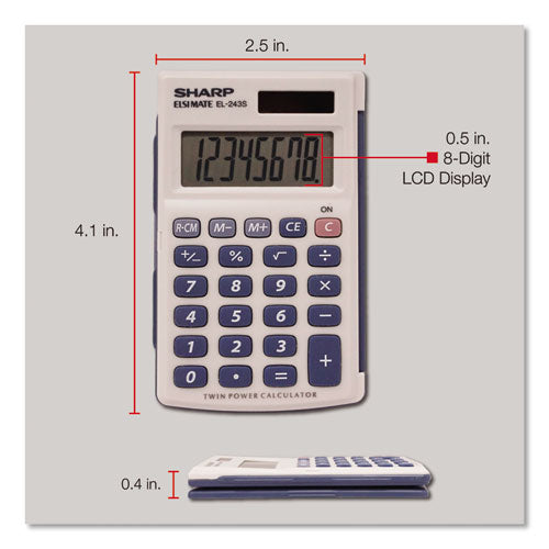 Sharp® wholesale. El-243sb Solar Pocket Calculator, 8-digit Lcd. HSD Wholesale: Janitorial Supplies, Breakroom Supplies, Office Supplies.