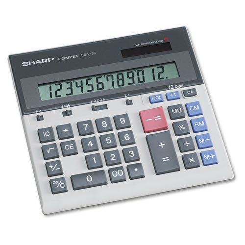 Sharp® wholesale. Qs-2130 Compact Desktop Calculator, 12-digit Lcd. HSD Wholesale: Janitorial Supplies, Breakroom Supplies, Office Supplies.