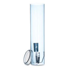 Load image into Gallery viewer, San Jamar® wholesale. San Jamar® Large Pull-type Water Cup Dispenser, Translucent Blue. HSD Wholesale: Janitorial Supplies, Breakroom Supplies, Office Supplies.