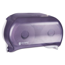 Load image into Gallery viewer, San Jamar® wholesale. San Jamar® Versatwin Tissue Dispenser, 8 X 5 3-4 X 12 3-4, Transparent Black Pearl. HSD Wholesale: Janitorial Supplies, Breakroom Supplies, Office Supplies.