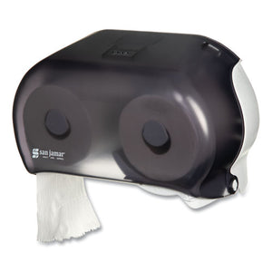 San Jamar® wholesale. San Jamar® Versatwin Tissue Dispenser, 8 X 5 3-4 X 12 3-4, Transparent Black Pearl. HSD Wholesale: Janitorial Supplies, Breakroom Supplies, Office Supplies.