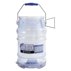 San Jamar® wholesale. San Jamar® Saf-t-ice Tote, 6gal Capacity, Transparent Blue. HSD Wholesale: Janitorial Supplies, Breakroom Supplies, Office Supplies.