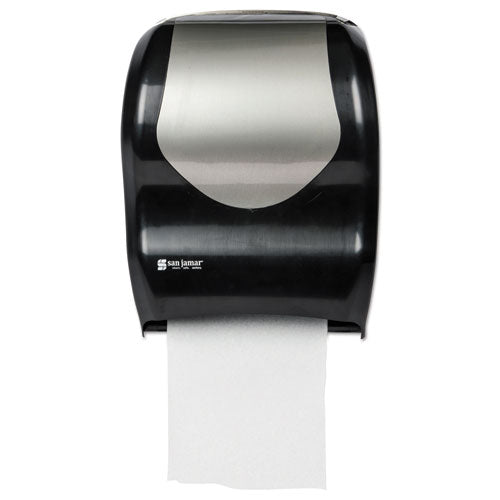 San Jamar® wholesale. San Jamar® Tear-n-dry Touchless Roll Towel Dispenser, 16.75 X 10 X 12.5, Black-silver. HSD Wholesale: Janitorial Supplies, Breakroom Supplies, Office Supplies.