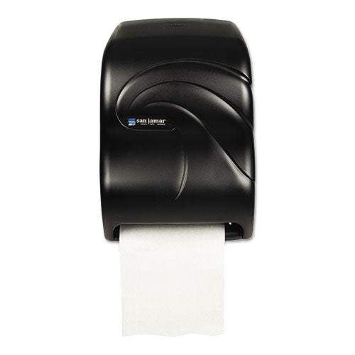 San Jamar® wholesale. San Jamar® Electronic Touchless Roll Towel Dispenser, 11.75 X 9 X 15.5, Black Pearl. HSD Wholesale: Janitorial Supplies, Breakroom Supplies, Office Supplies.