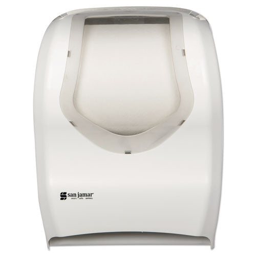 San Jamar® wholesale. San Jamar® Smart System With Iq Sensor Towel Dispenser, 16.5 X 9.75 X 12, White-clear. HSD Wholesale: Janitorial Supplies, Breakroom Supplies, Office Supplies.