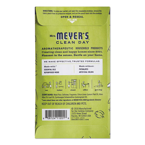 Mrs. Meyer's® wholesale. Meyers Clean Day Scent Sachets, Lemon Verbena, 0.05 Lbs Sachet, 18-carton. HSD Wholesale: Janitorial Supplies, Breakroom Supplies, Office Supplies.