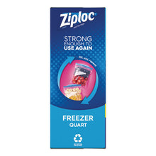 Load image into Gallery viewer, Ziploc® wholesale. Double Zipper Freezer Bags, 1 Qt, 2.7 Mil, 6.97&quot; X 7.7&quot;, Clear, 9-carton. HSD Wholesale: Janitorial Supplies, Breakroom Supplies, Office Supplies.