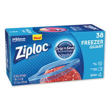 Load image into Gallery viewer, Ziploc® wholesale. Double Zipper Freezer Bags, 1 Qt, 2.7 Mil, 6.97&quot; X 7.7&quot;, Clear, 9-carton. HSD Wholesale: Janitorial Supplies, Breakroom Supplies, Office Supplies.