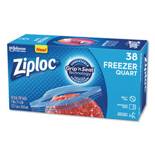 Load image into Gallery viewer, Ziploc® wholesale. Double Zipper Freezer Bags, 1 Qt, 2.7 Mil, 6.97&quot; X 7.7&quot;, Clear, 9-carton. HSD Wholesale: Janitorial Supplies, Breakroom Supplies, Office Supplies.