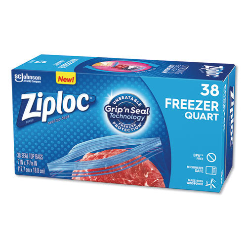 Ziploc® wholesale. Double Zipper Freezer Bags, 1 Qt, 2.7 Mil, 6.97" X 7.7", Clear, 9-carton. HSD Wholesale: Janitorial Supplies, Breakroom Supplies, Office Supplies.