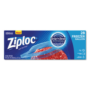 Ziploc® wholesale. Zipper Freezer Bags, 1 Gal, 2.7 Mil, 9.6" X 12.1", Clear, 28-box, 9 Boxes-carton. HSD Wholesale: Janitorial Supplies, Breakroom Supplies, Office Supplies.