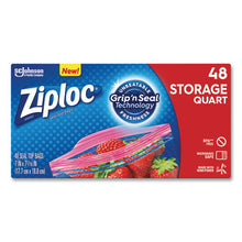 Load image into Gallery viewer, Ziploc® wholesale. Double Zipper Storage Bags, 1 Qt, 1.75 Mil, 9.63&quot; X 8.5&quot;, Clear, 48-box. HSD Wholesale: Janitorial Supplies, Breakroom Supplies, Office Supplies.