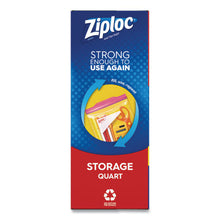 Load image into Gallery viewer, Ziploc® wholesale. Double Zipper Storage Bags, 1 Qt, 1.75 Mil, 9.63&quot; X 8.5&quot;, Clear, 48-box. HSD Wholesale: Janitorial Supplies, Breakroom Supplies, Office Supplies.