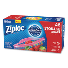 Load image into Gallery viewer, Ziploc® wholesale. Double Zipper Storage Bags, 1 Qt, 1.75 Mil, 9.63&quot; X 8.5&quot;, Clear, 48-box. HSD Wholesale: Janitorial Supplies, Breakroom Supplies, Office Supplies.