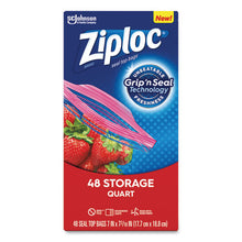 Load image into Gallery viewer, Ziploc® wholesale. Double Zipper Storage Bags, 1 Qt, 1.75 Mil, 9.63&quot; X 8.5&quot;, Clear, 48-box. HSD Wholesale: Janitorial Supplies, Breakroom Supplies, Office Supplies.