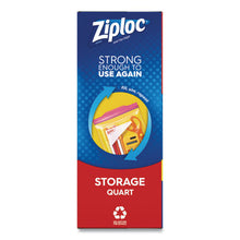 Load image into Gallery viewer, Ziploc® wholesale. Double Zipper Storage Bags, 1 Qt, 1.75 Mil, 9.63&quot; X 8.5&quot;, Clear, 9-carton. HSD Wholesale: Janitorial Supplies, Breakroom Supplies, Office Supplies.