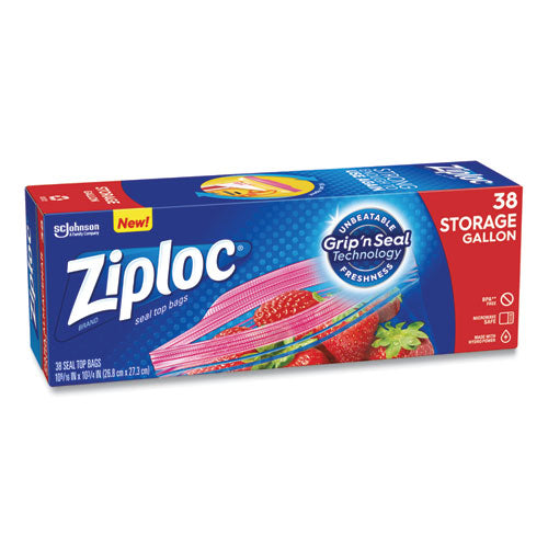 Ziploc® wholesale. Double Zipper Storage Bags, 1 Gal, 1.75 Mil, 10.56" X 10.75", Clear, 38-box. HSD Wholesale: Janitorial Supplies, Breakroom Supplies, Office Supplies.