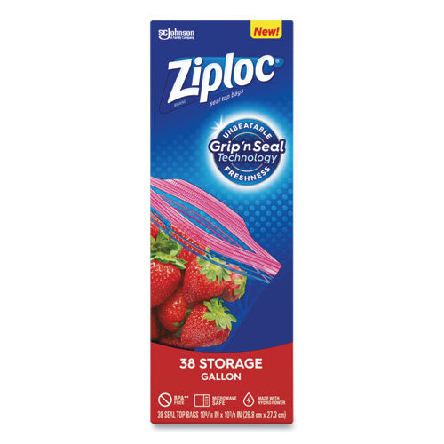 Ziploc® wholesale. Double Zipper Storage Bags, 1 Gal, 1.75 Mil, 10.56" X 10.75", Clear, 342-carton. HSD Wholesale: Janitorial Supplies, Breakroom Supplies, Office Supplies.